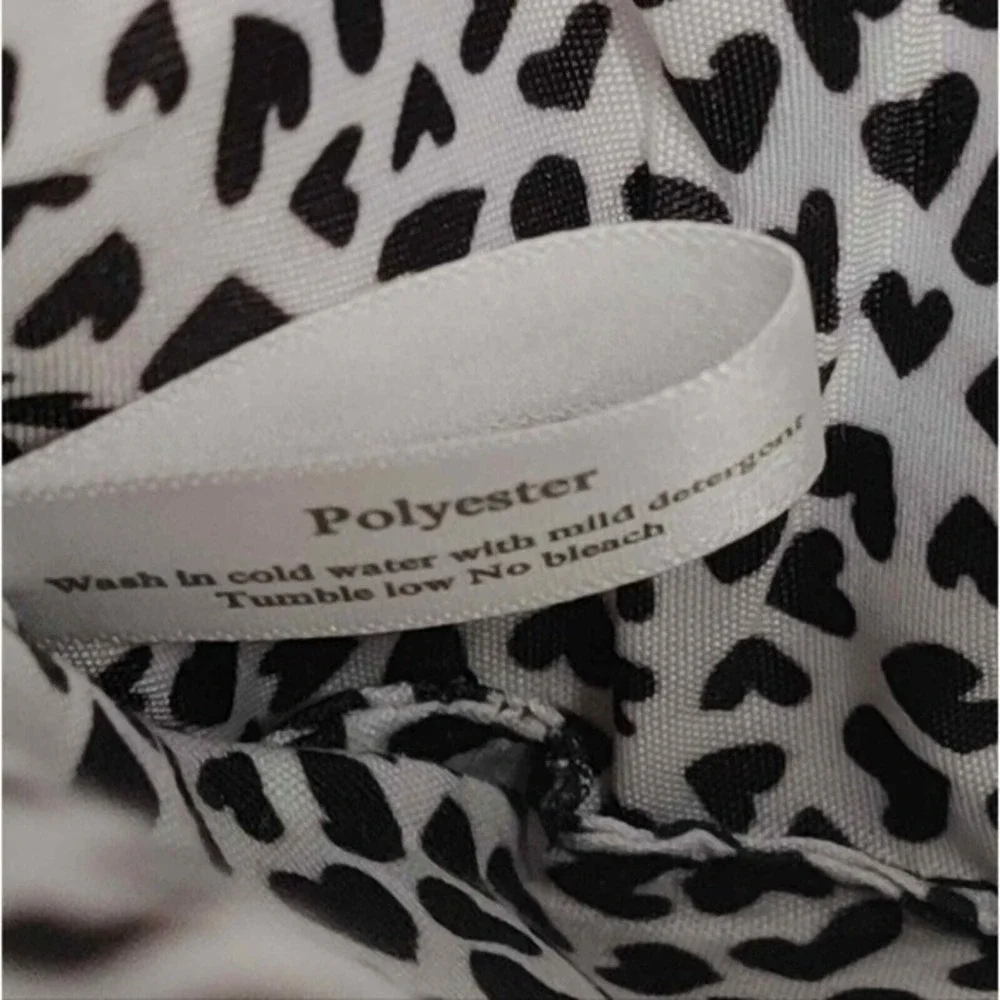 Brighton Love Makeup Cosmetic Bag Black And White Canvas Valentine's‎ Day